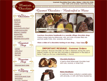 Tablet Screenshot of monicaschocolates.com